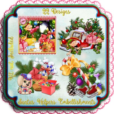 Santa's Helpers Embellishments