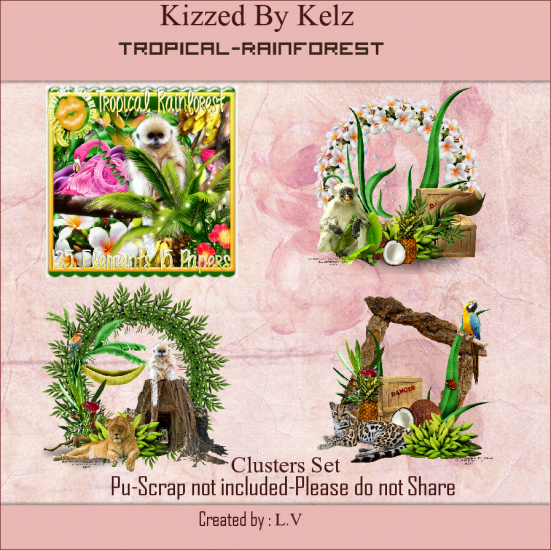 Tropical Rainforest Cluster Pack - Click Image to Close