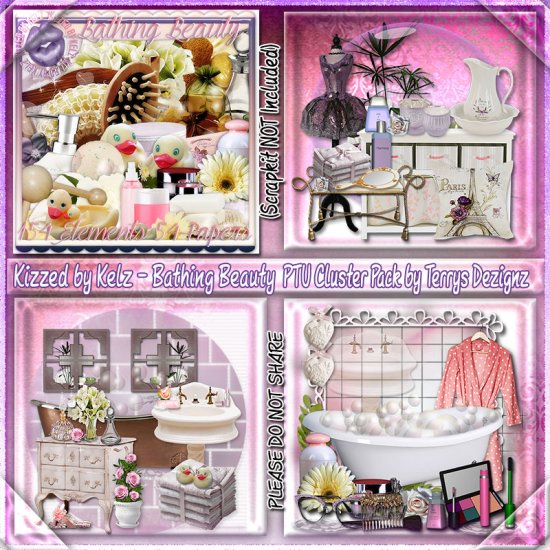Bathing Beauty Cluster Pack - Click Image to Close