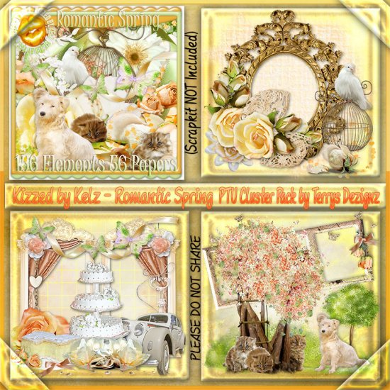 Romantic Spring Cluster Pack - Click Image to Close