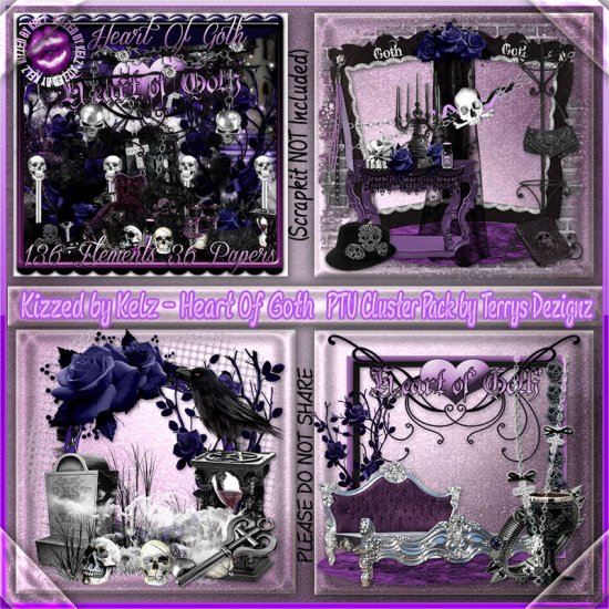 Heart Of Goth Cluster Pack - Click Image to Close