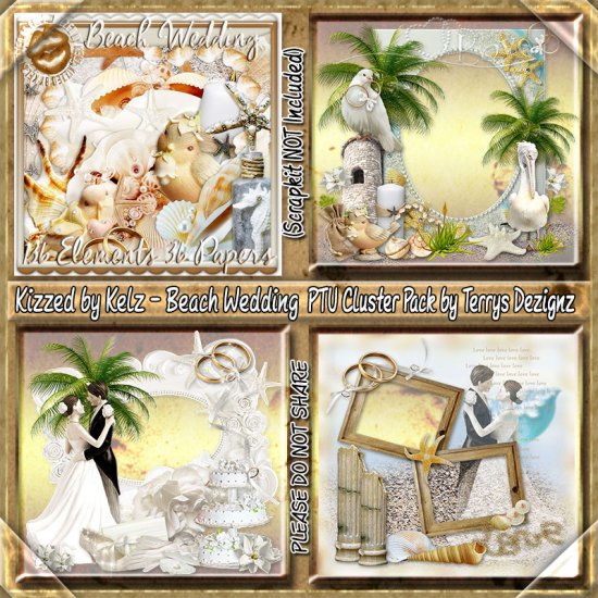Beach Wedding Cluster Pack - Click Image to Close